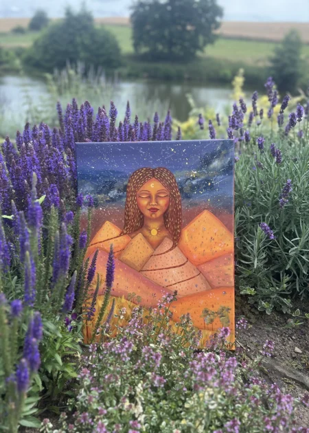 Obraz "Jestem połączona, jestem całością, jestem na swojej ścieżce" 30x40cm - obrazek 3